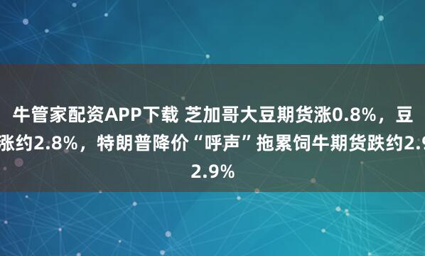 牛管家配资APP下载 芝加哥大豆期货涨0.8%，豆粕涨约2.8%，特朗普降价“呼声”拖累饲牛期货跌约2.9%