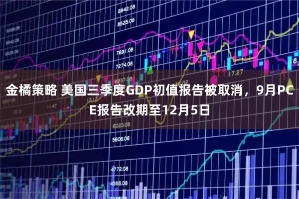 金橘策略 美国三季度GDP初值报告被取消，9月PCE报告改期至12月5日
