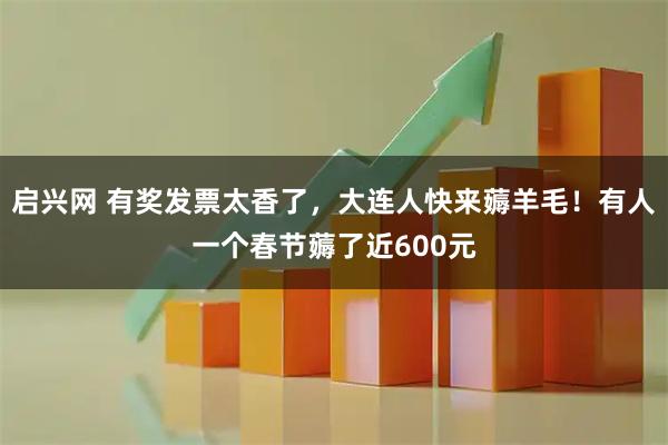 启兴网 有奖发票太香了，大连人快来薅羊毛！有人一个春节薅了近600元